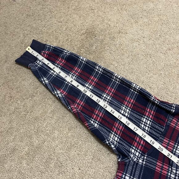 Ash Creek Trading Navy/Red Plaid Long Sleeve Polo Large - Picture 7 of 7